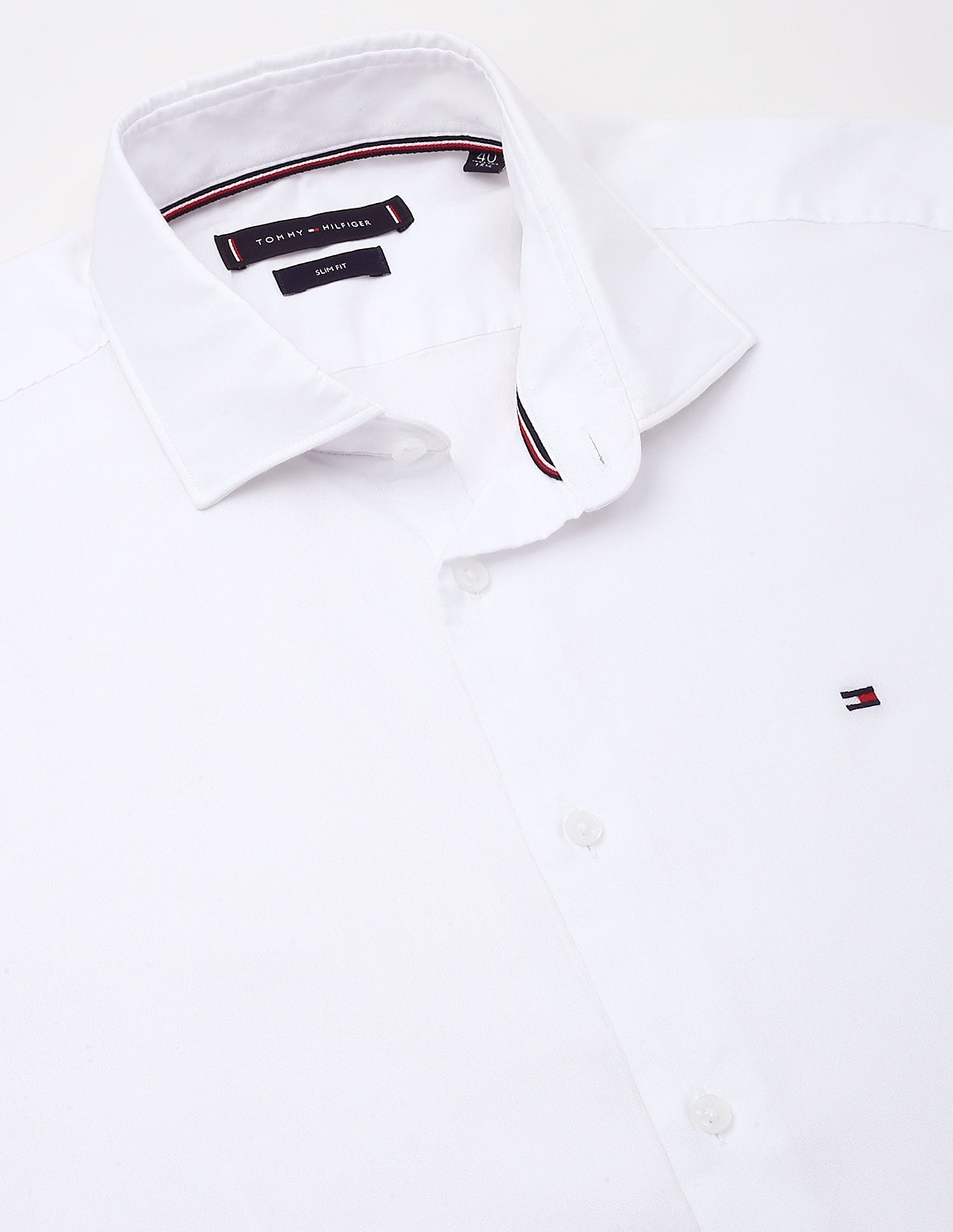 Tommy Hilfiger Logo Solid Regular-Fit Oxford Woven Shirt
