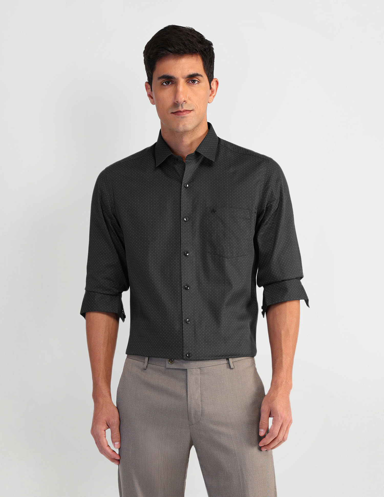 Arrow Motif Print Casual Shirt