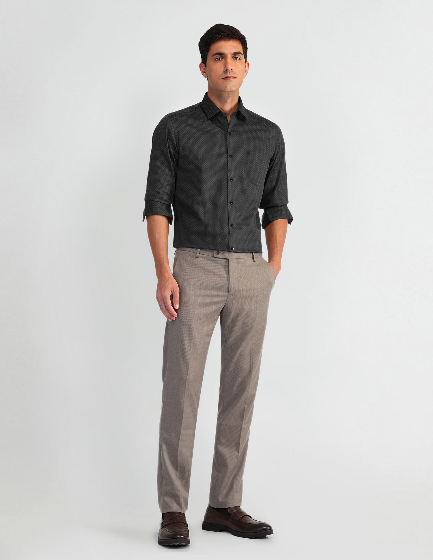 Arrow Motif Print Casual Shirt