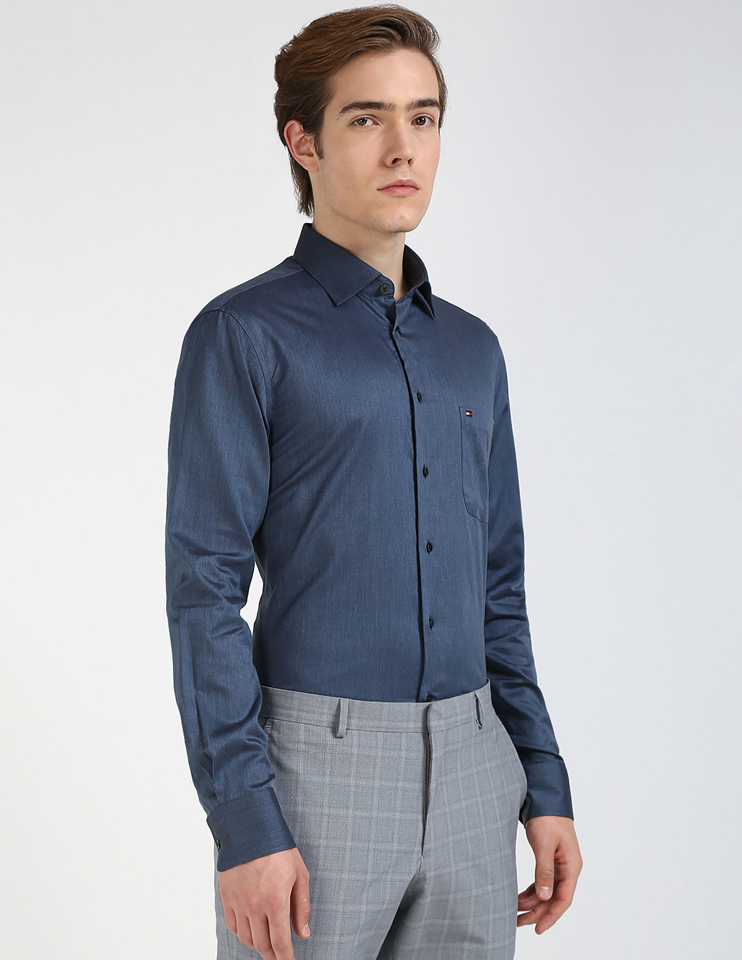 Tommy Hilfiger Lux Solid Oxford Regular Fit Shirt