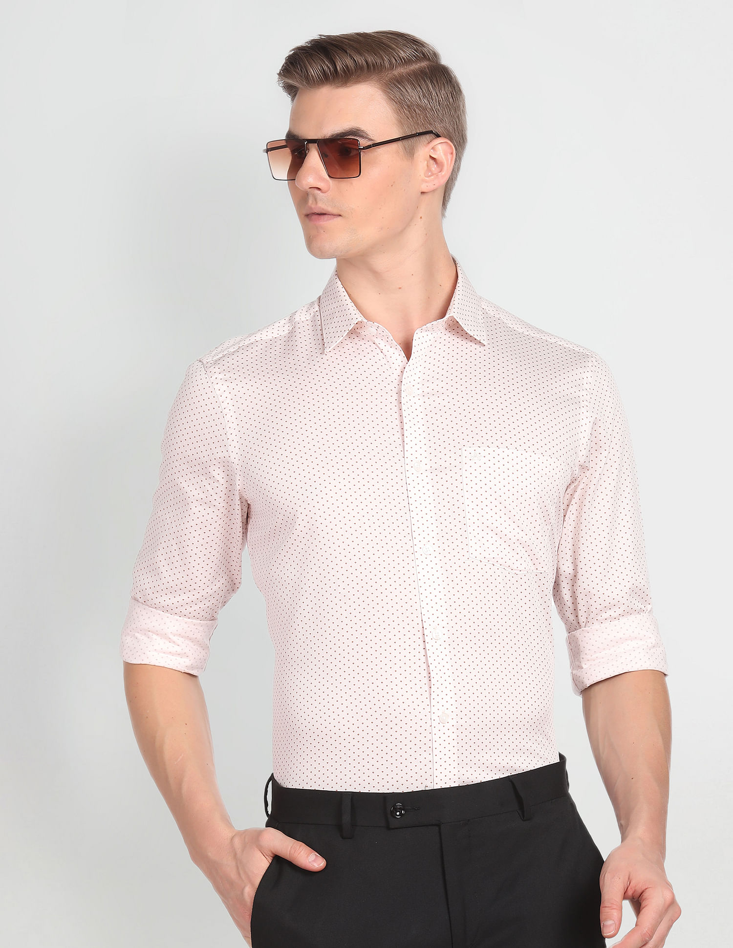 Arrow Classic Fit Geometric Print Shirt