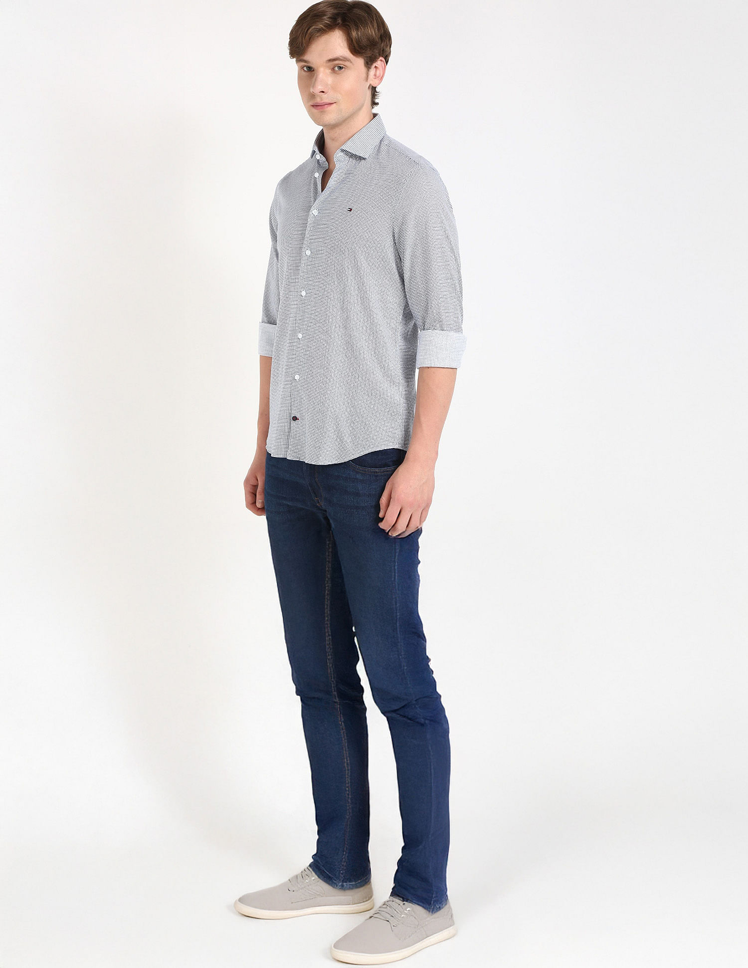 Tommy Hilfiger Printed Slim-Fit Twill Woven Shirt