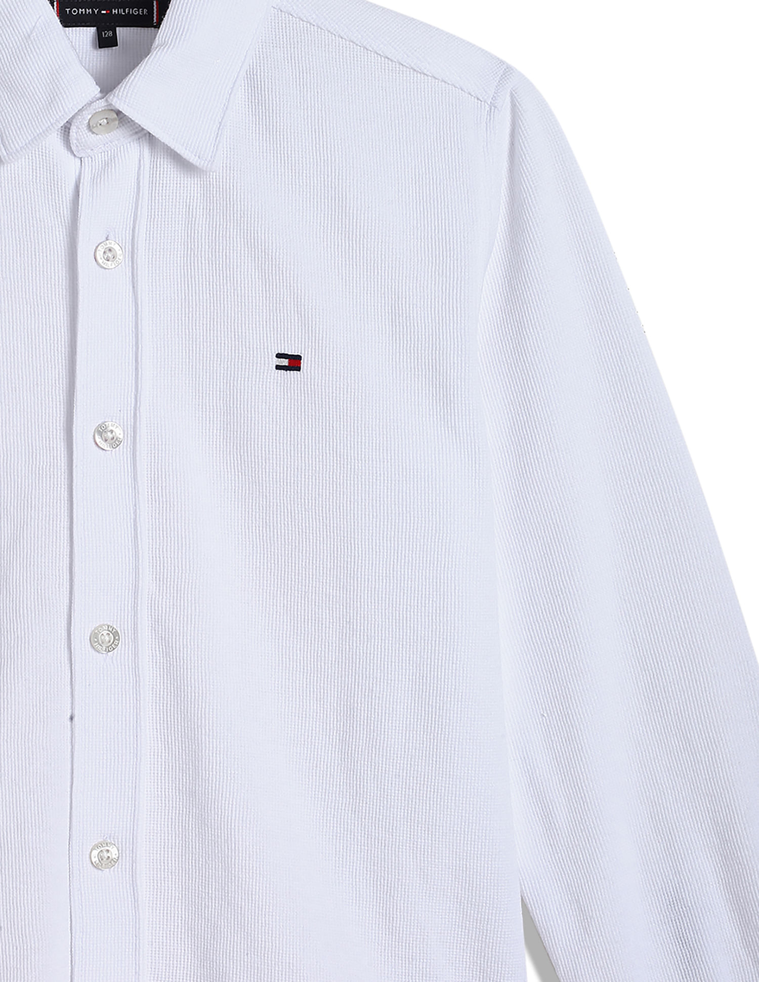 Tommy Hilfiger Kids Boys Solid Regular-Fit Cotton Shirt