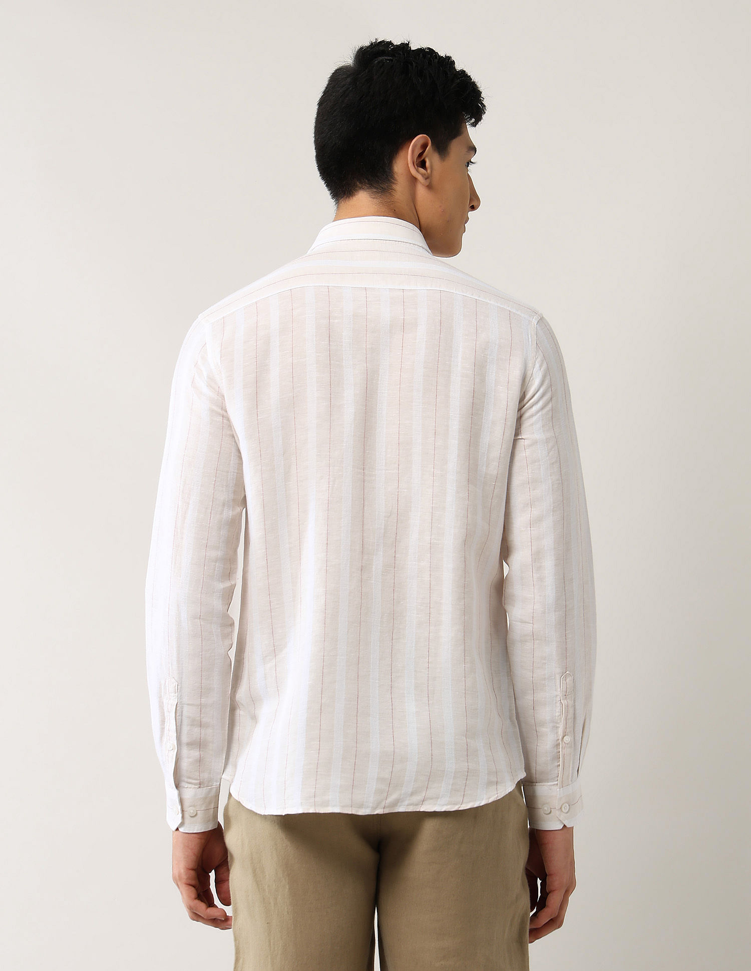 Arrow Sport Vertical Striped Pure Cotton Shirt