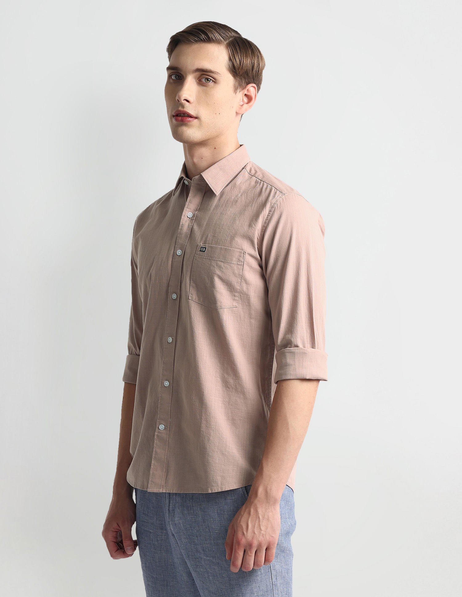 Arrow Sports Heathered Slim Fit Shirt