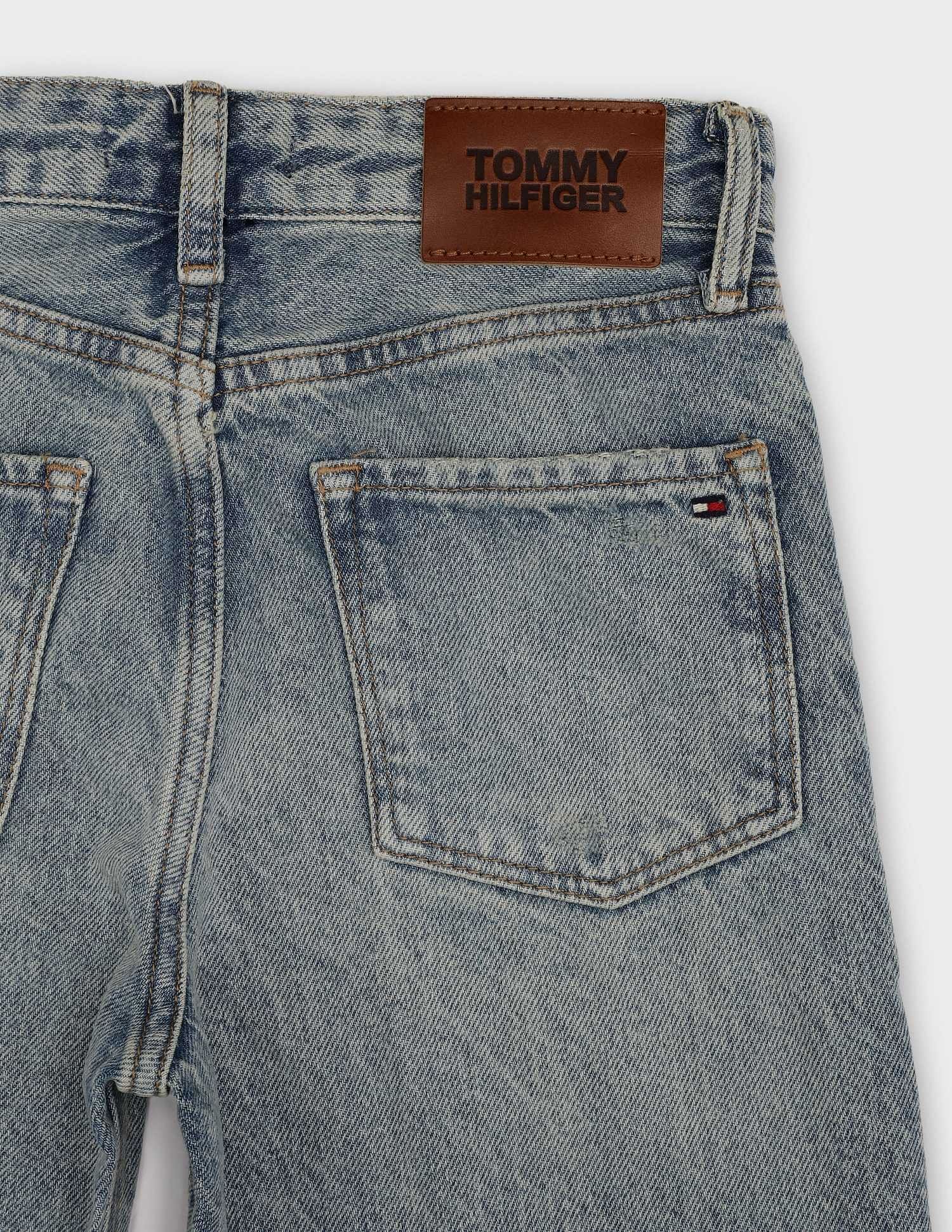 Tommy Hilfiger Kids Boys Mid-Wash Regular-Fit Mid-Rise Jeans