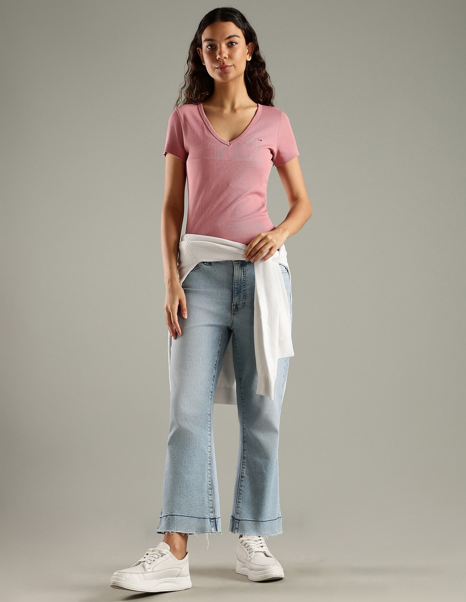Tommy Hilfiger Solid Slim Fit Cotton T-Shirt