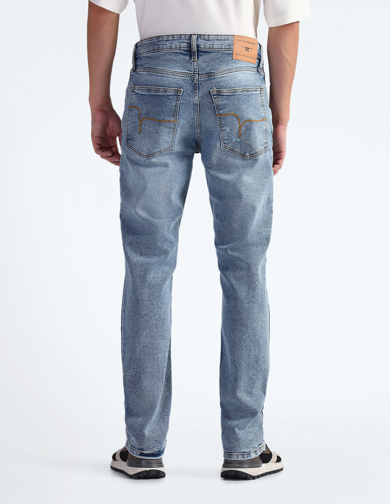 Flying Machine Freddie Slim Straight Stone Wash Jeans