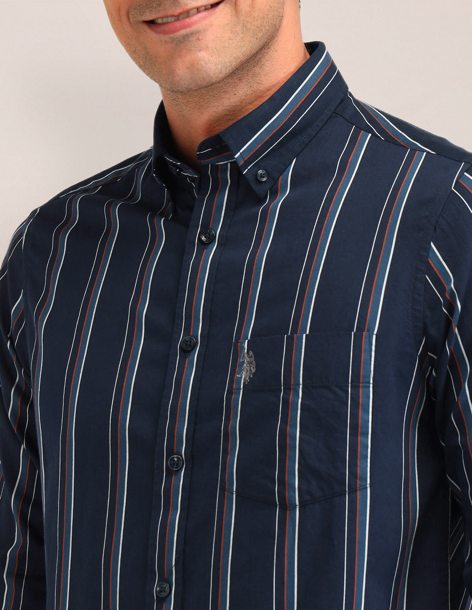 Buy U.S. Polo Assn. Vertical Striped Regular Fit Shirt - NNNOW.com Buy U.S. Polo Assn. Vertical Striped Regular Fit Shirt - NNNOW.com