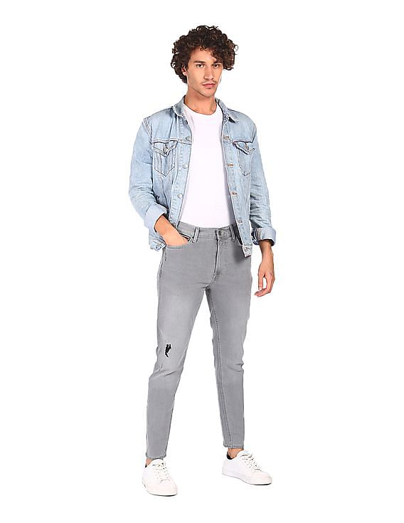 Tommy Hilfiger Men Grey Mid Rise Simon Skinny Fit Jeans