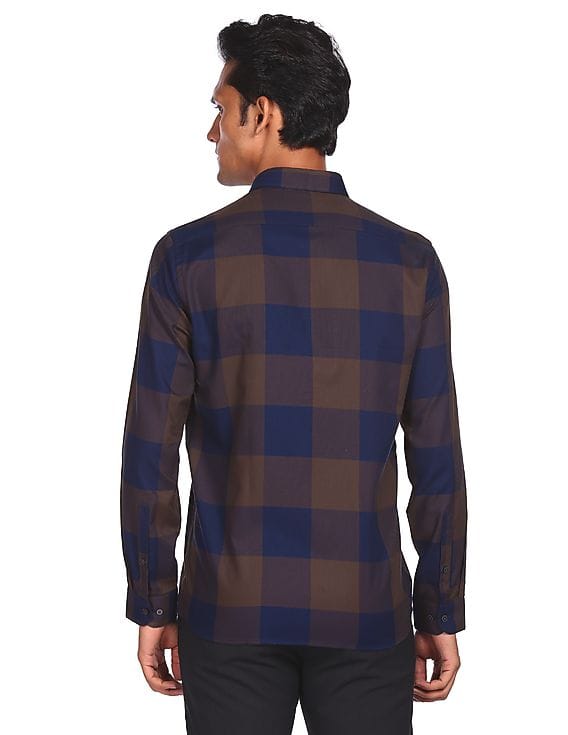 cobalt blue check shirt