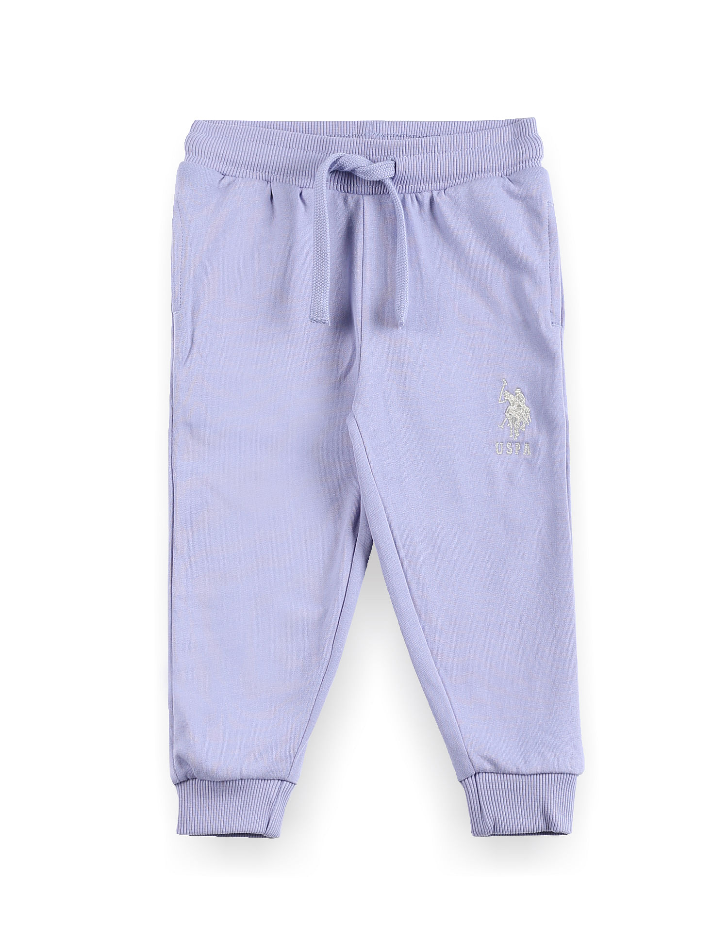 U.S. Polo Assn. Kids Girls Cotton Solid Track Pants