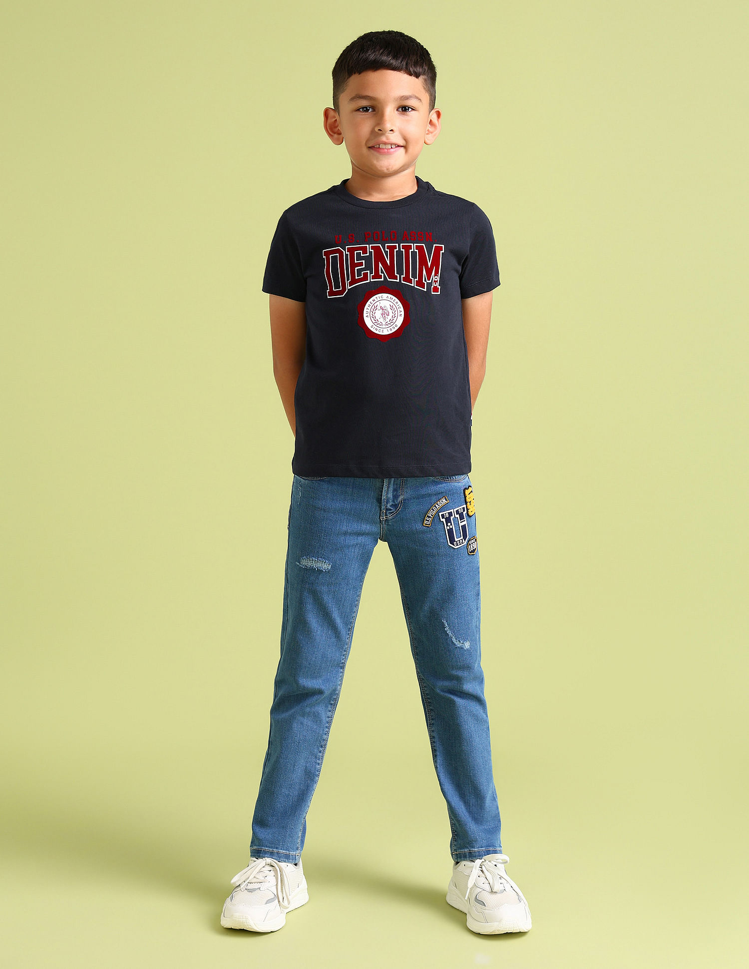 U.S. Polo Assn. Kids Boys Pure Cotton Regular T-shirt