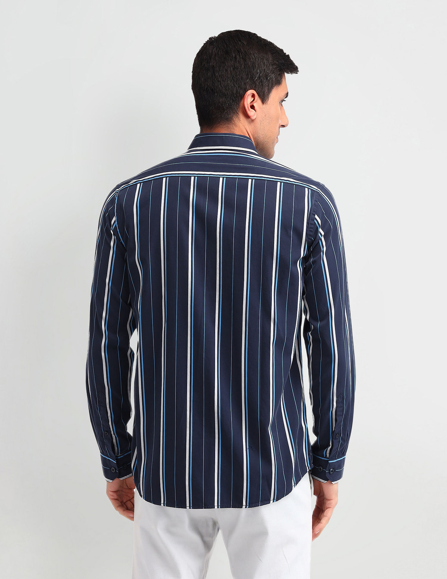 Arrow Sport Vertical Striped Tailored Fit Shirt