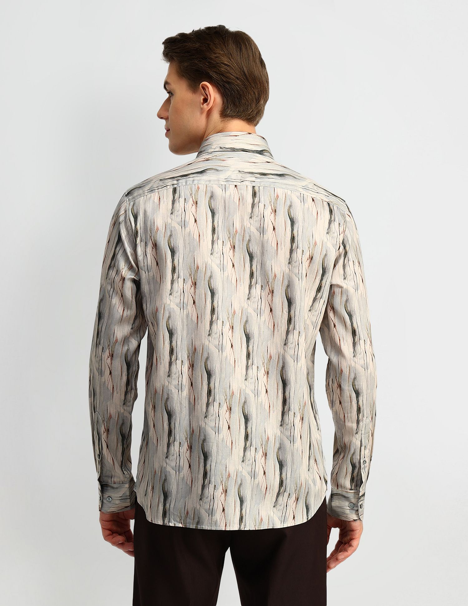 Arrow Abstract Printed Manhattan Slim Fit Shirt