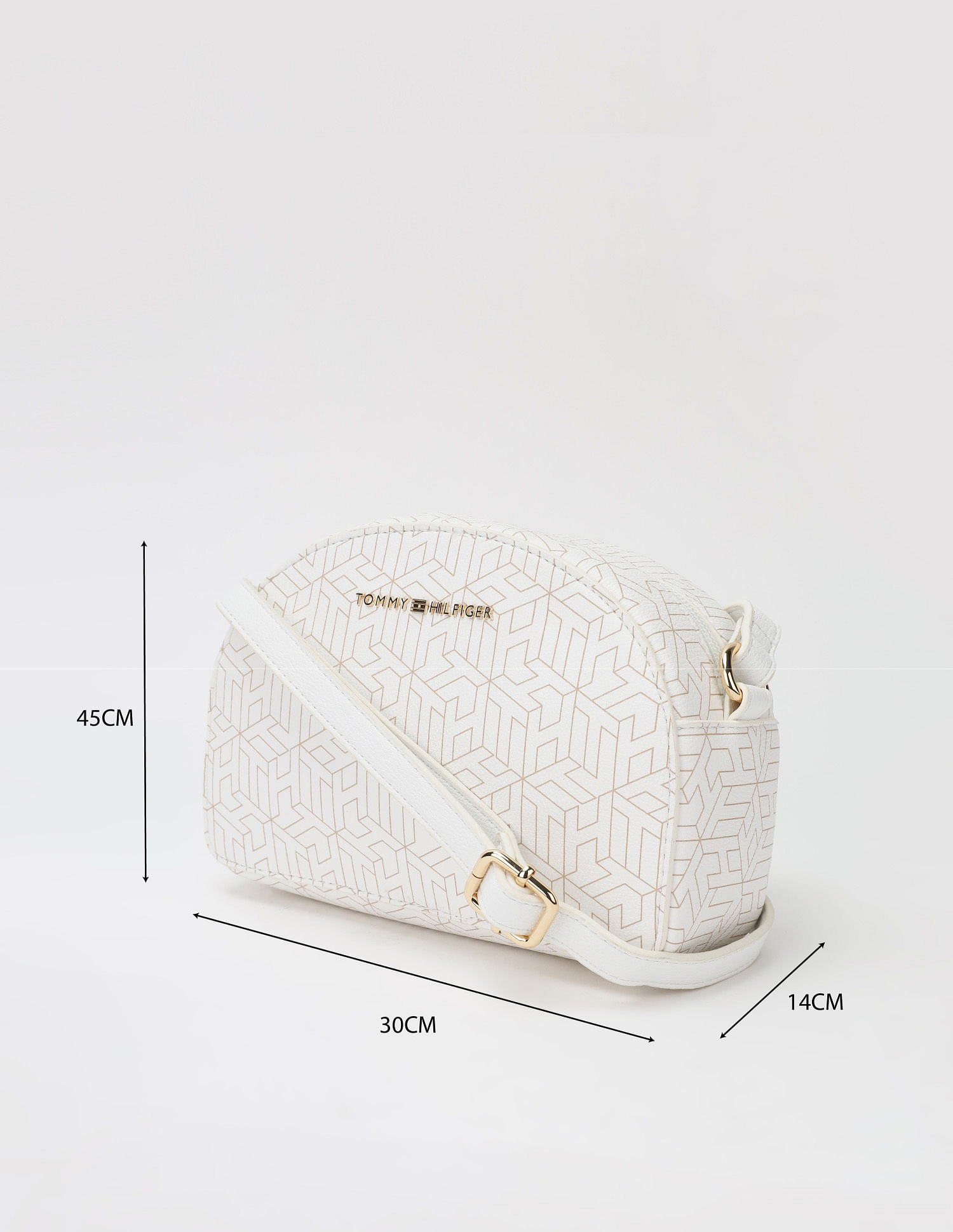 Tommy Hilfiger Logo Beige Pu Sling Bag