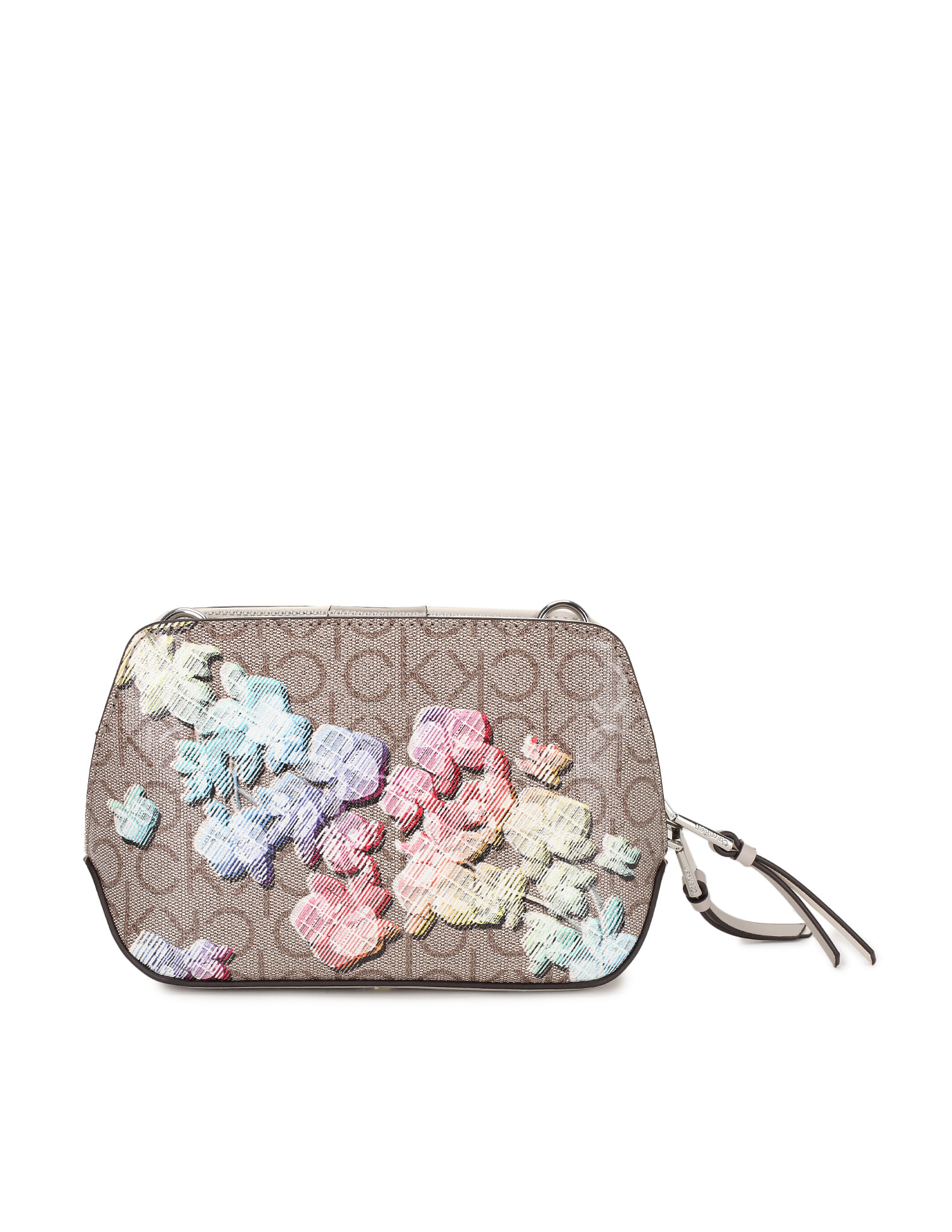 Calvin klein floral outlet crossbody bag