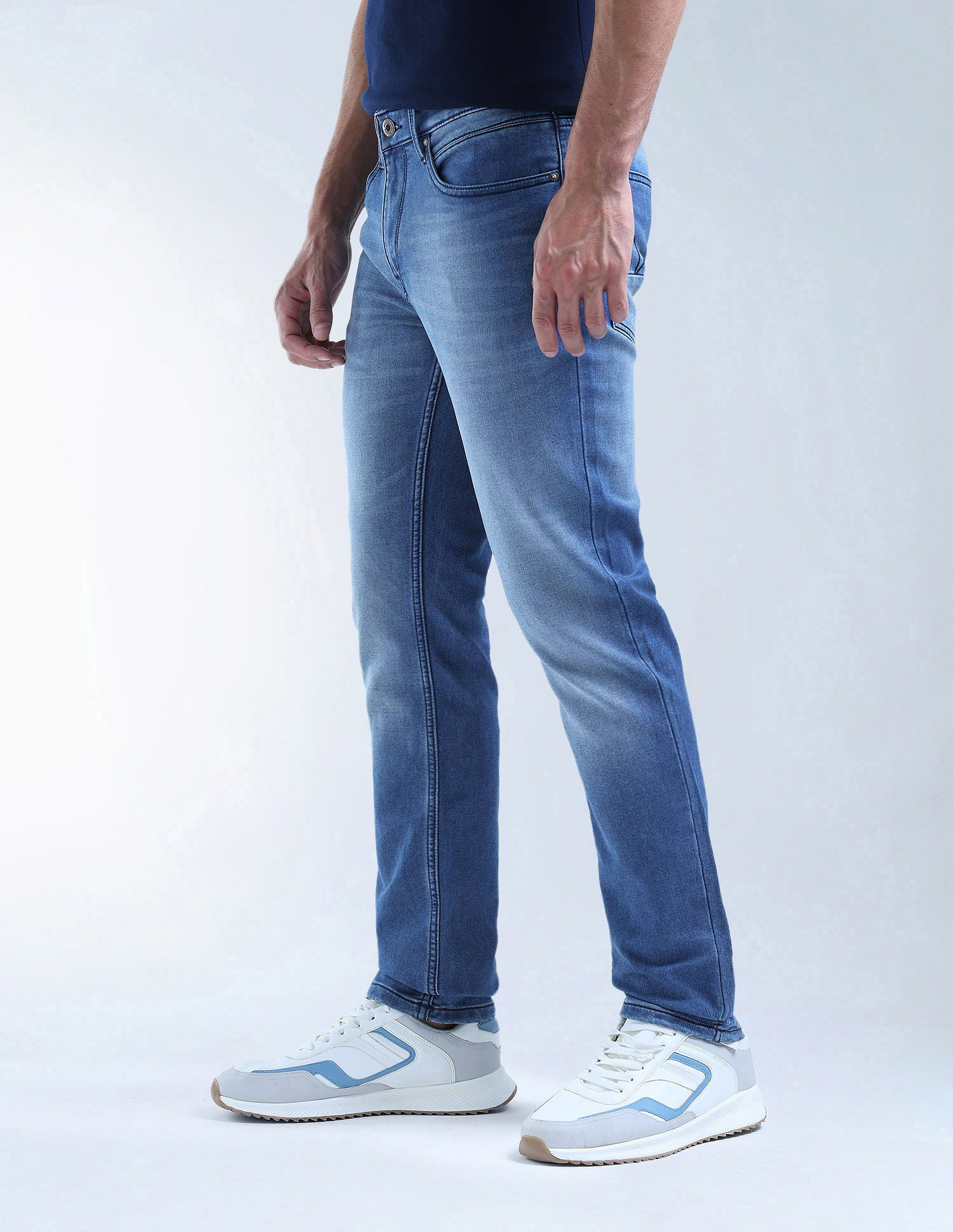 Flying Machine Freddie Slim Straight Fit Flex Knit Jeans