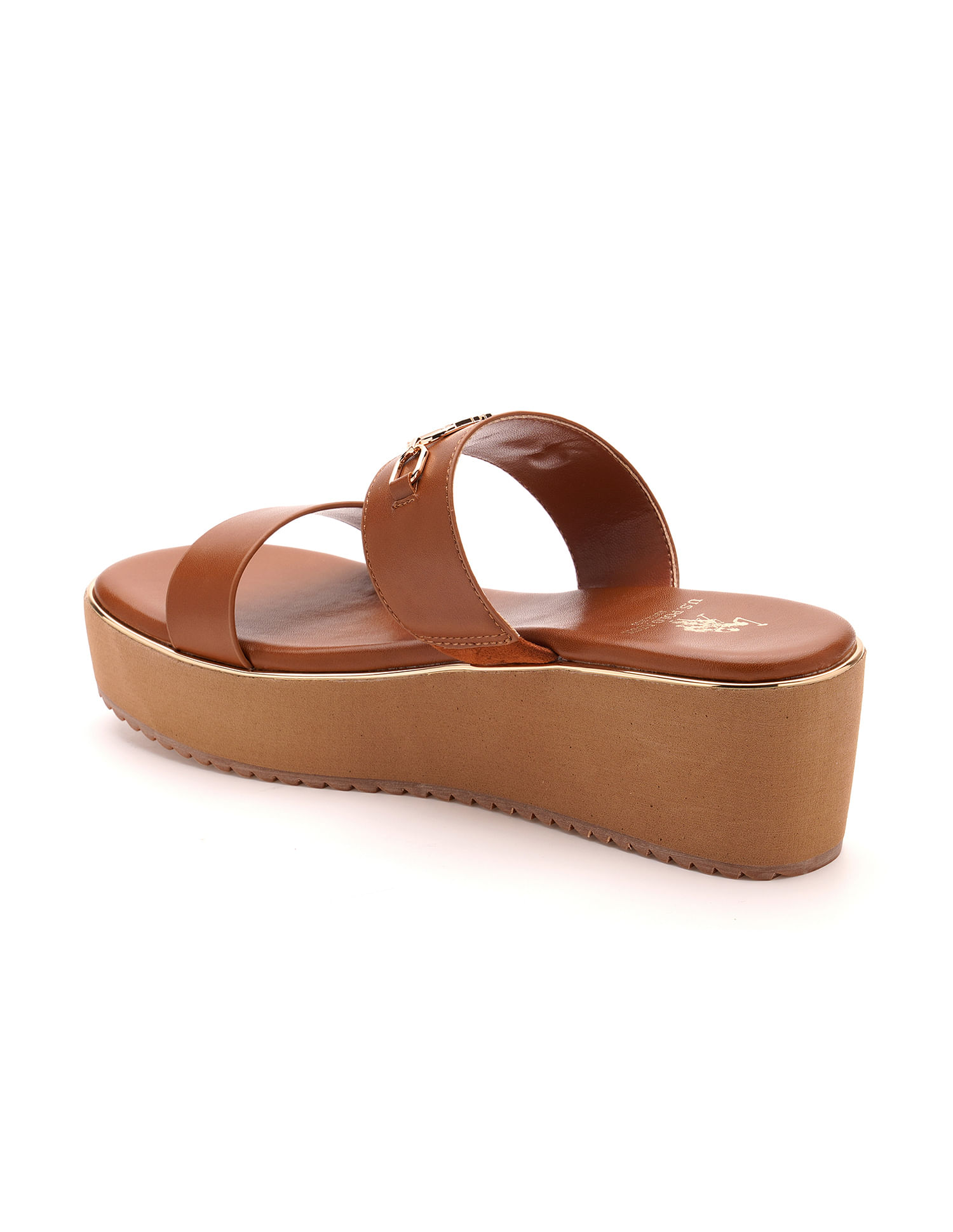 U.S. Polo Assn. Women Open Toe Elettra Wedge Sandals