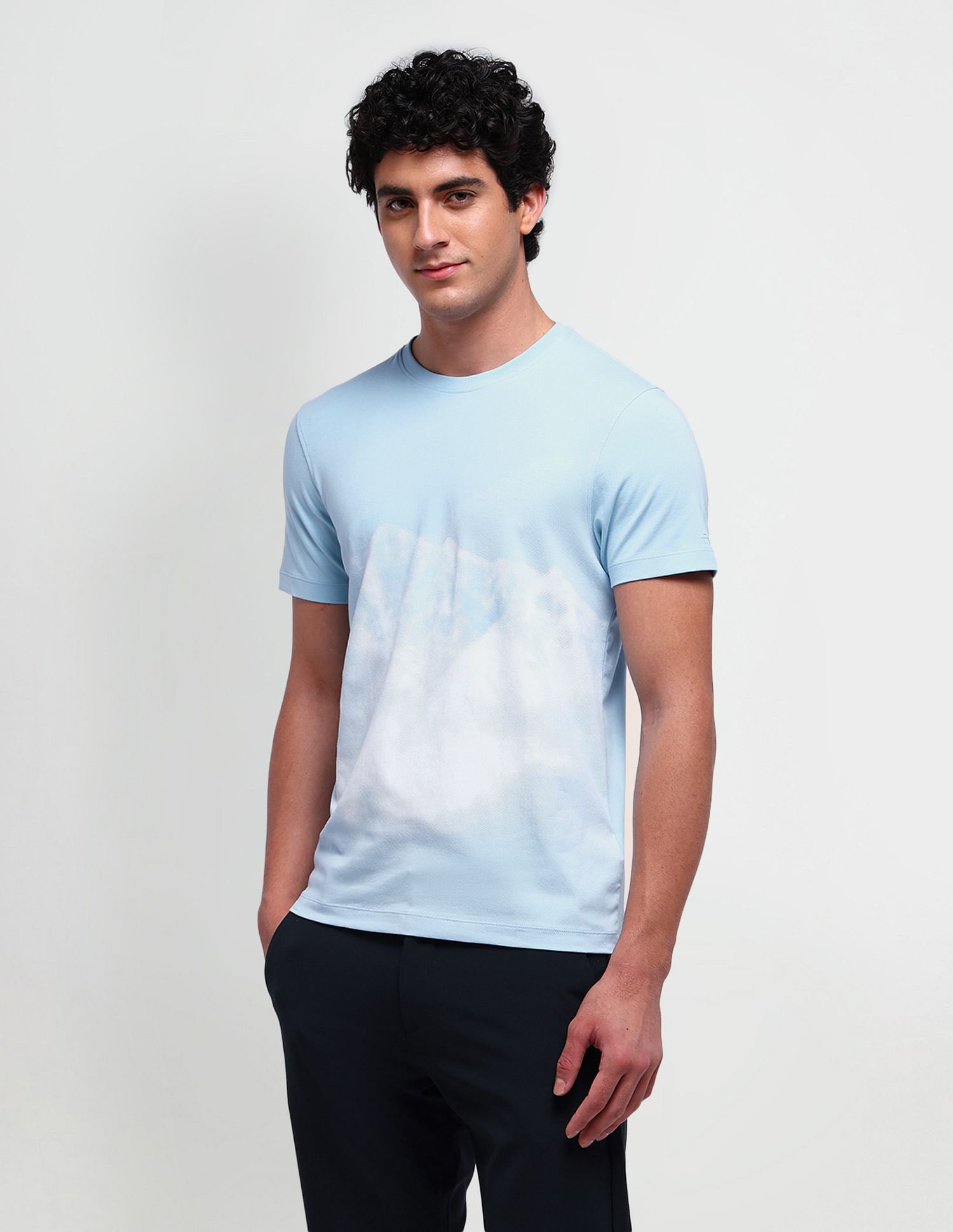 Arrow Newyork Round Neck Abstract T-Shirt