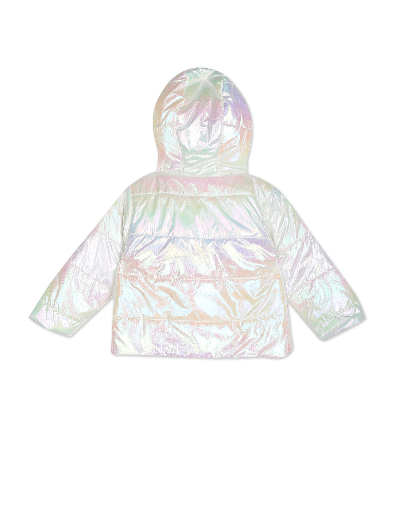 U.S. Polo Assn. Kids Hooded Full Zip All Over Print Padded Jacket