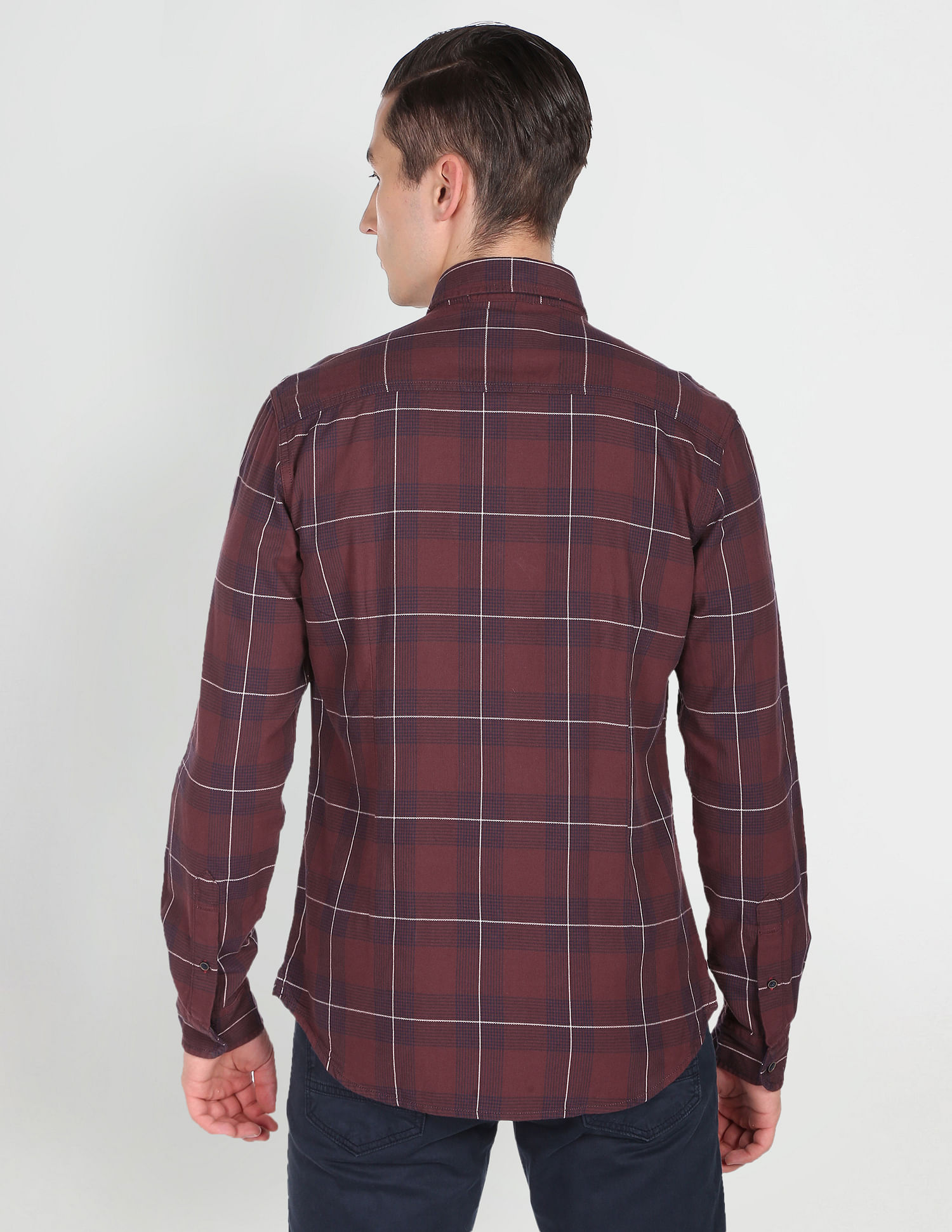 U.S. Polo Assn. Denim Co. Plaid Check Dobby Cotton Casual Shirt