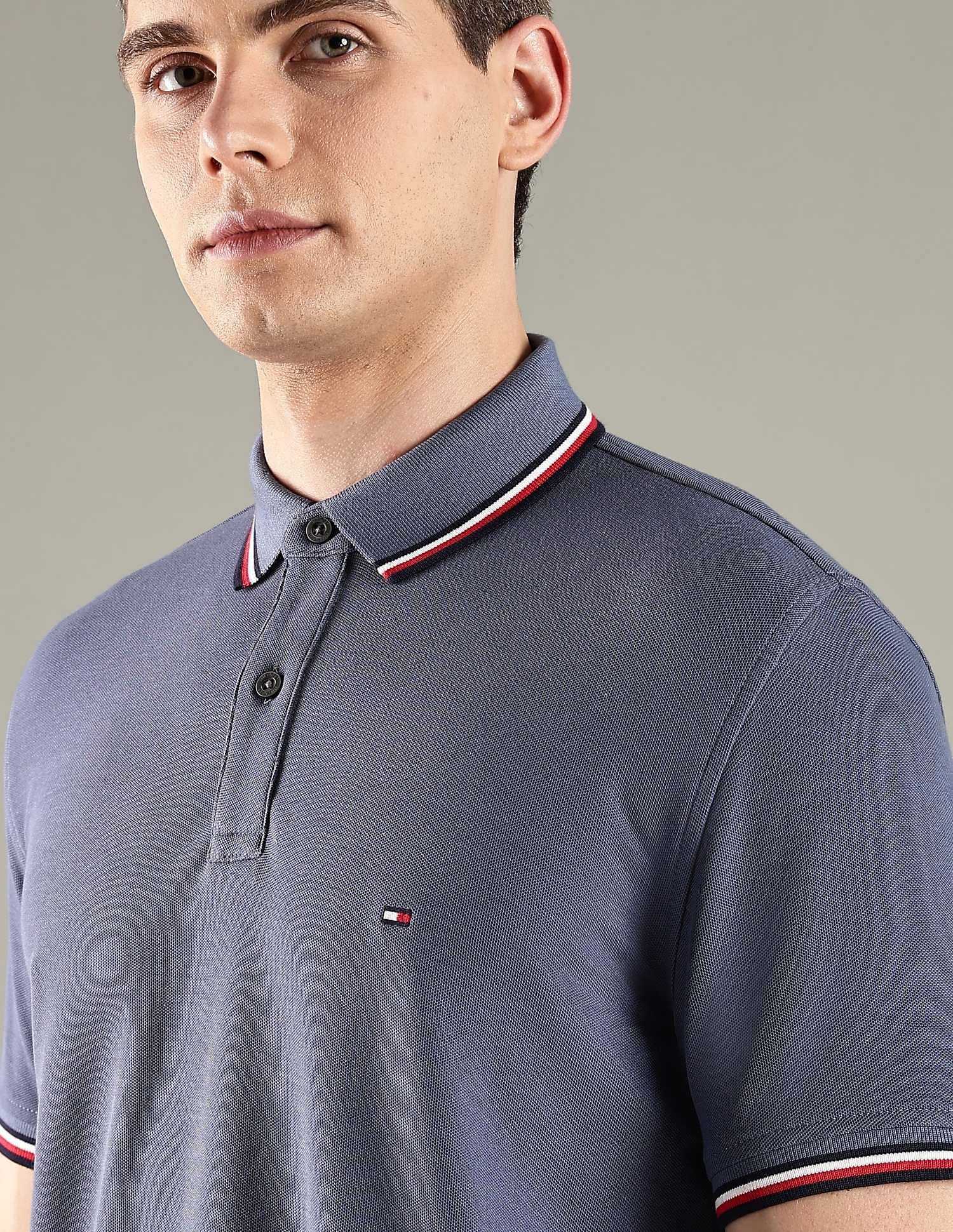 Tommy Hilfiger Solid Regular Fit Cotton Polo T-Shirt