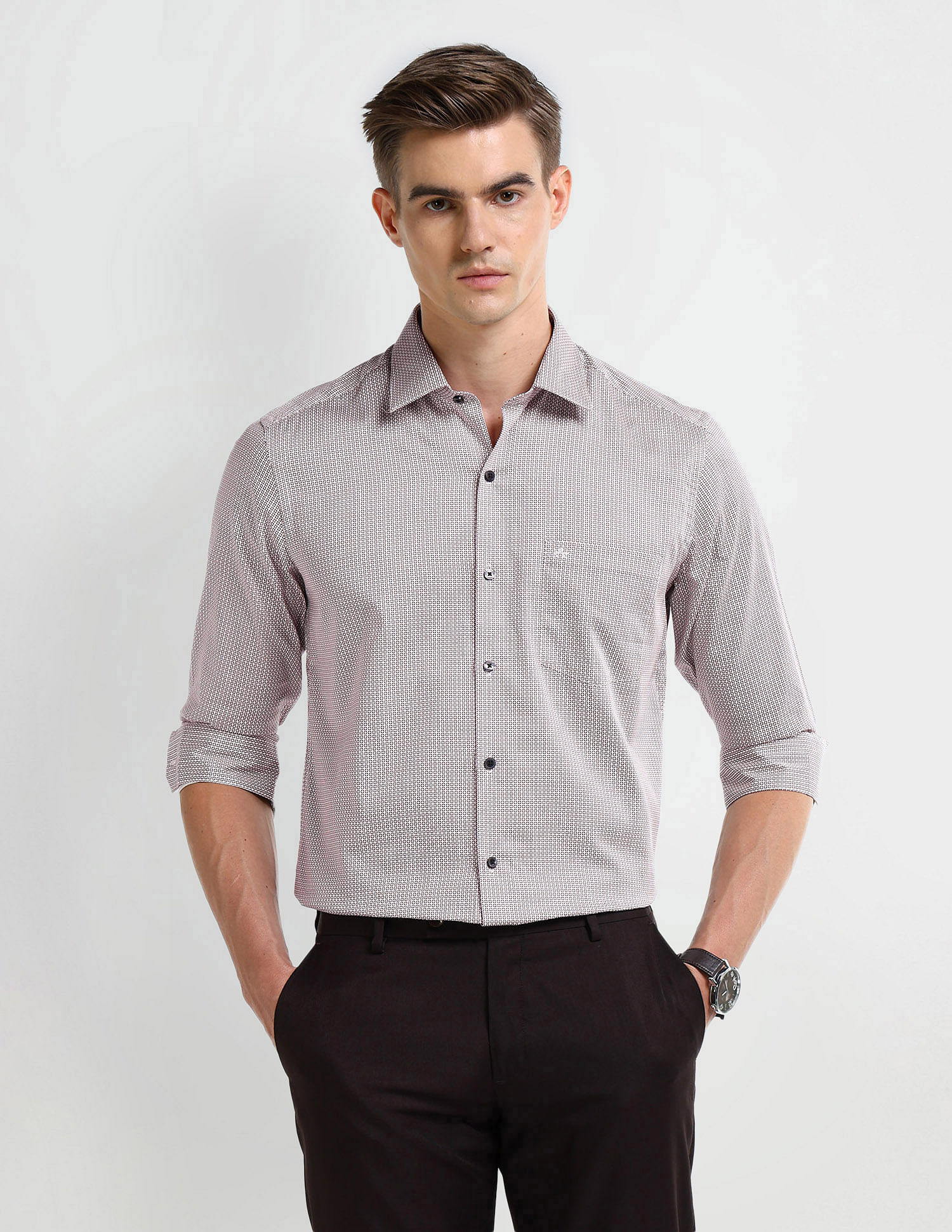 Arrow Manhattan Slim Fit Cotton Shirt