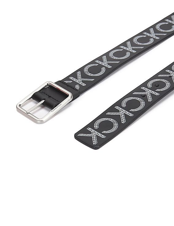 monogram print belt