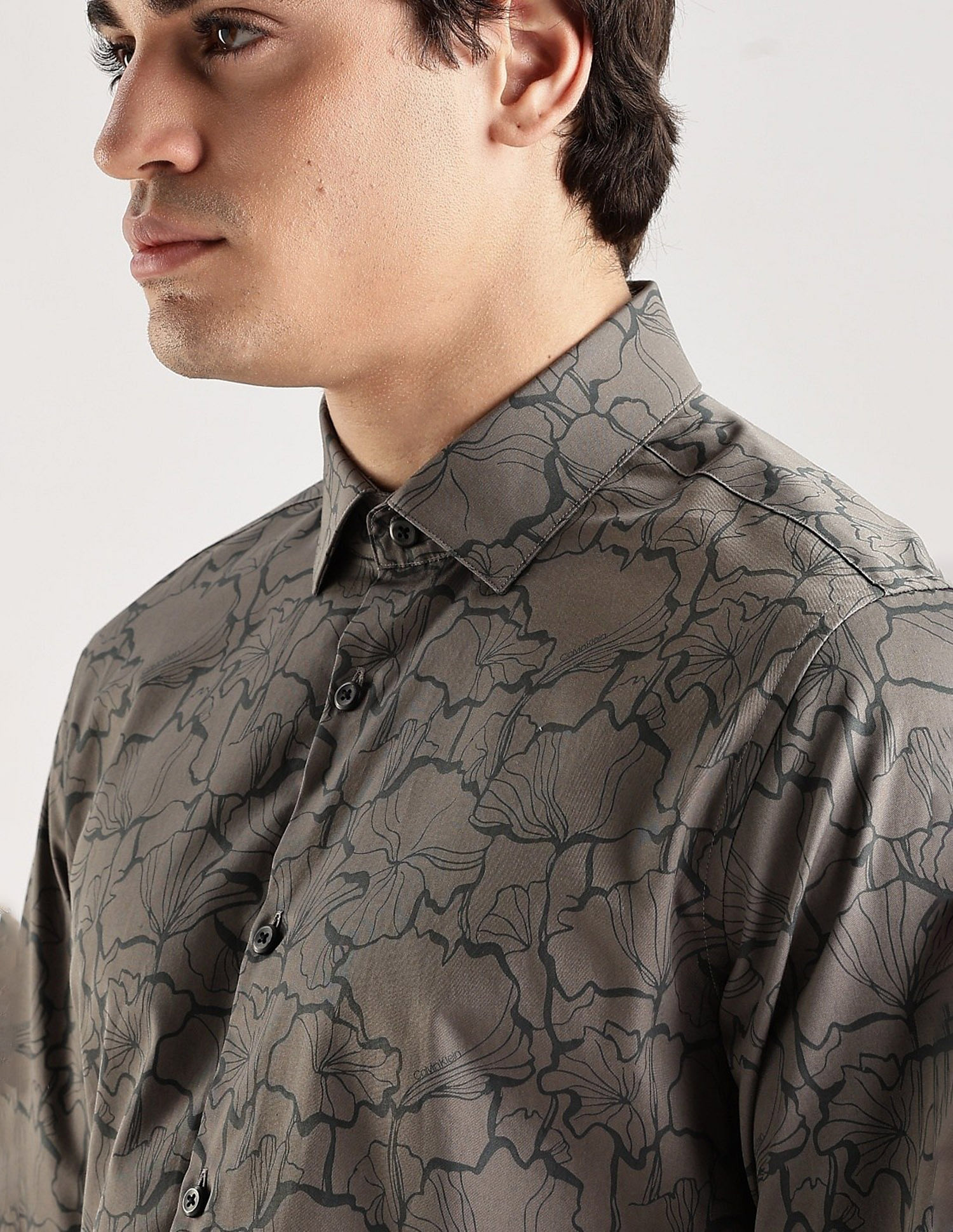 Calvin Klein Jeans Floral Slim Fit Poplin Woven Shirt