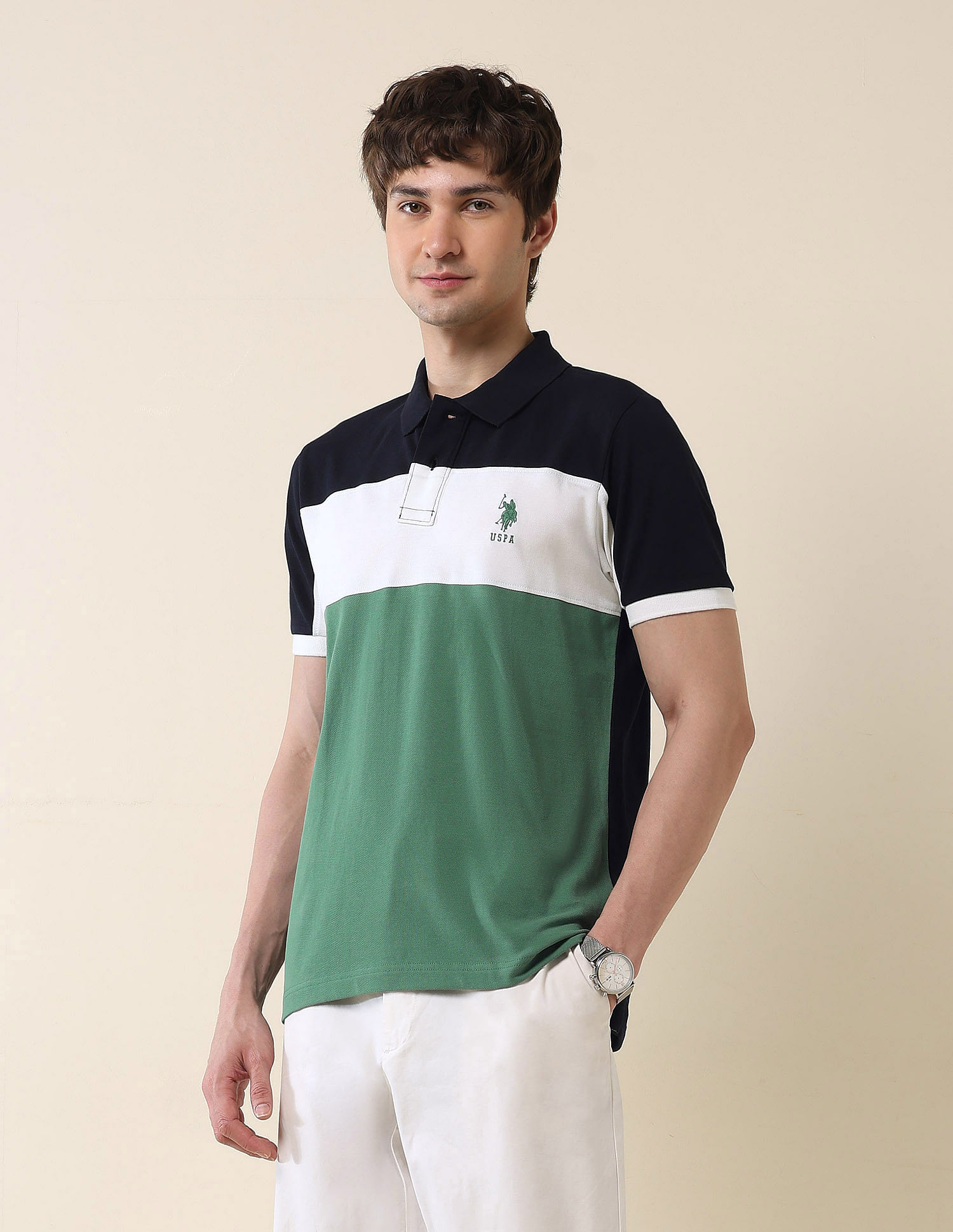 U.S. Polo Assn. Colourblocked Classic Polo Shirt