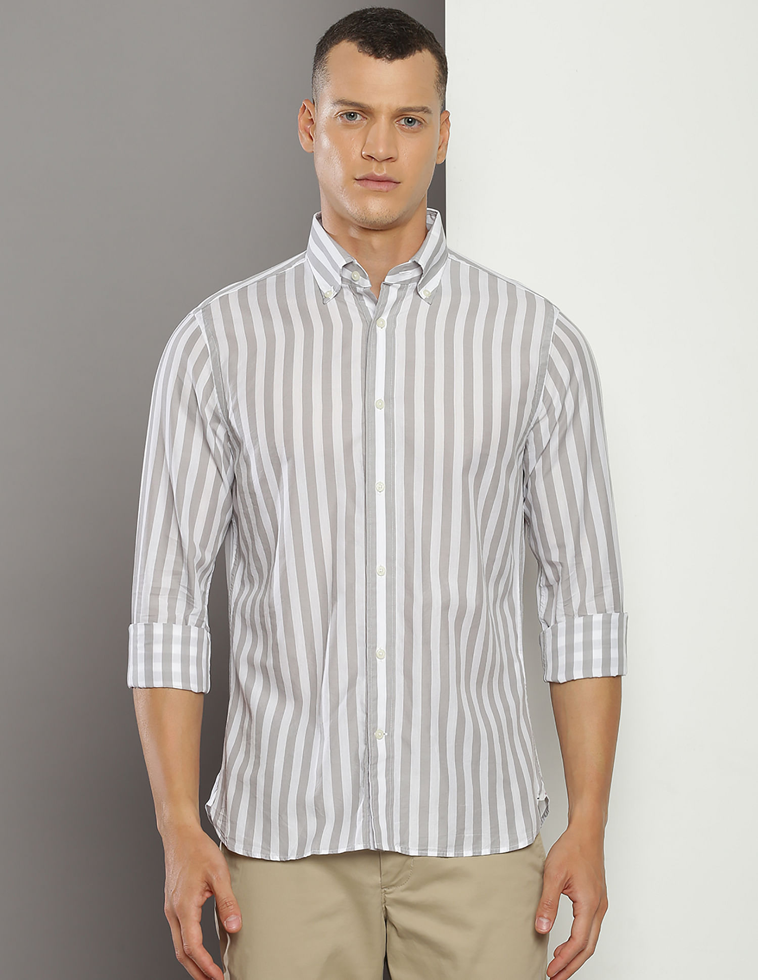 Tommy Hilfiger Silky Bold Vertical Stripe Shirt