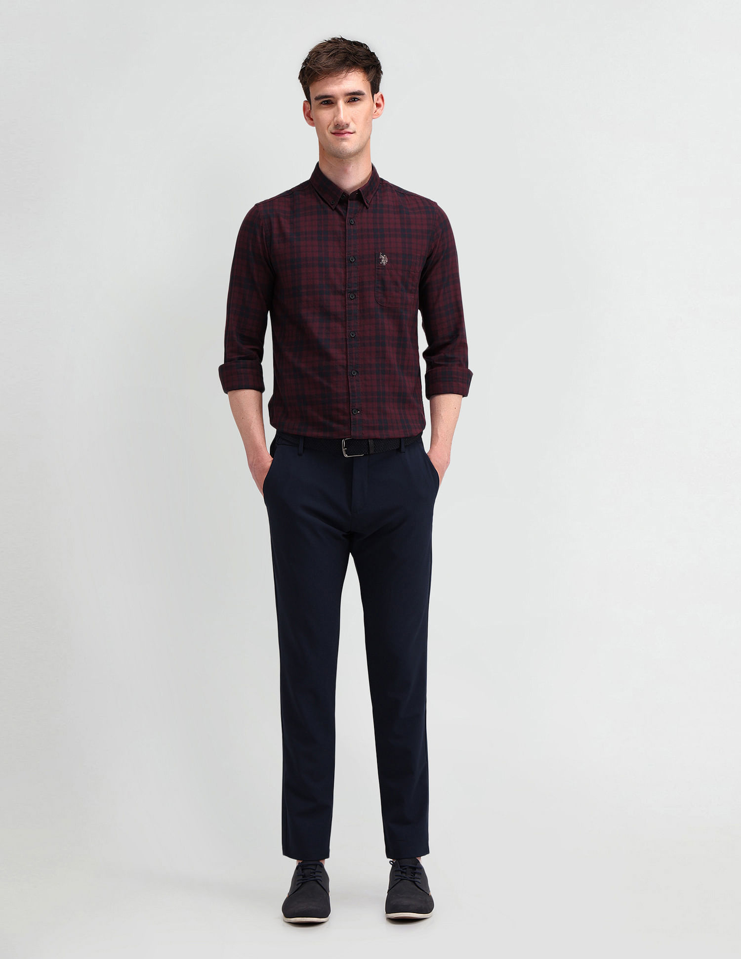 U.S. Polo Assn. Denim Co. Slim Fit Tartan Checked Shirt