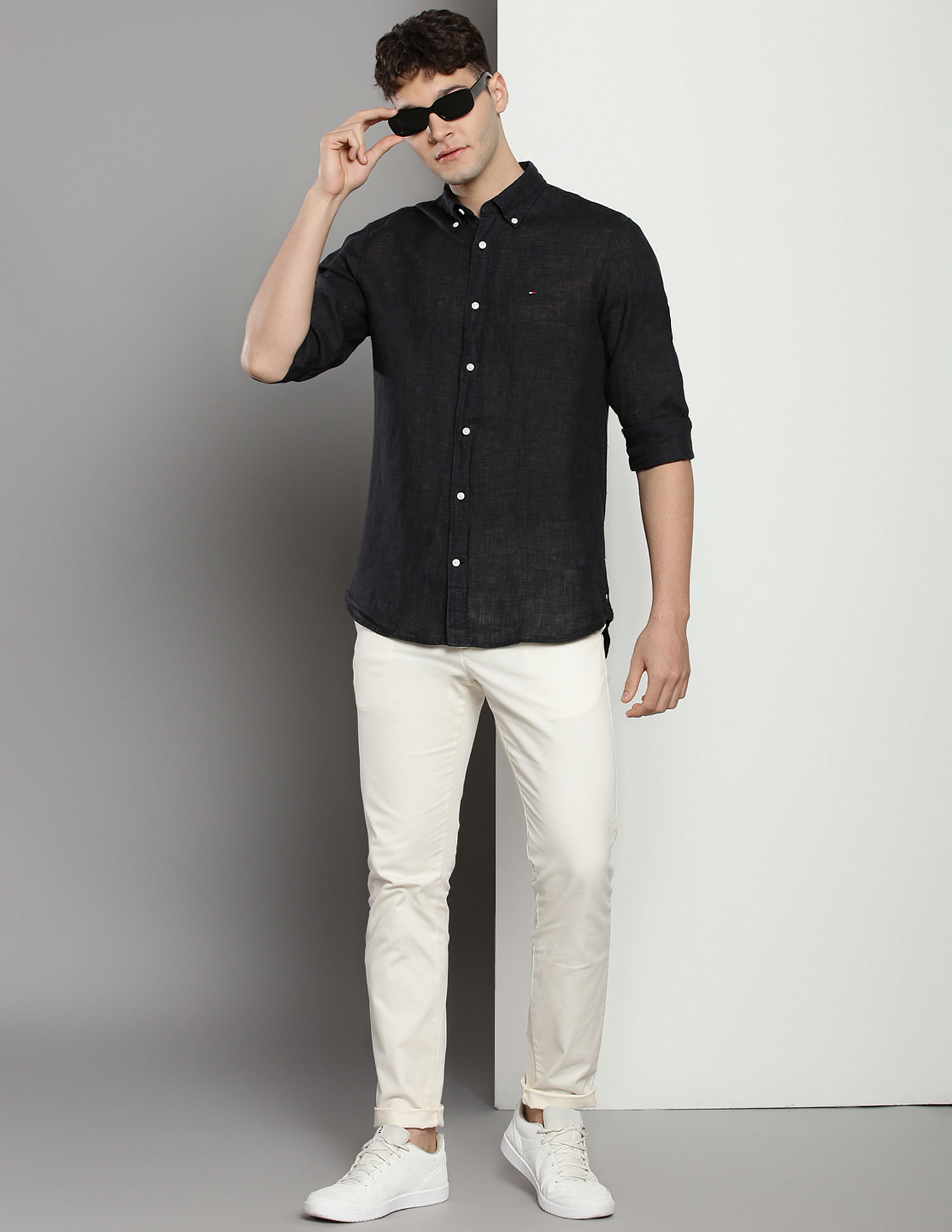 Tommy Hilfiger Solid Linen Shirt