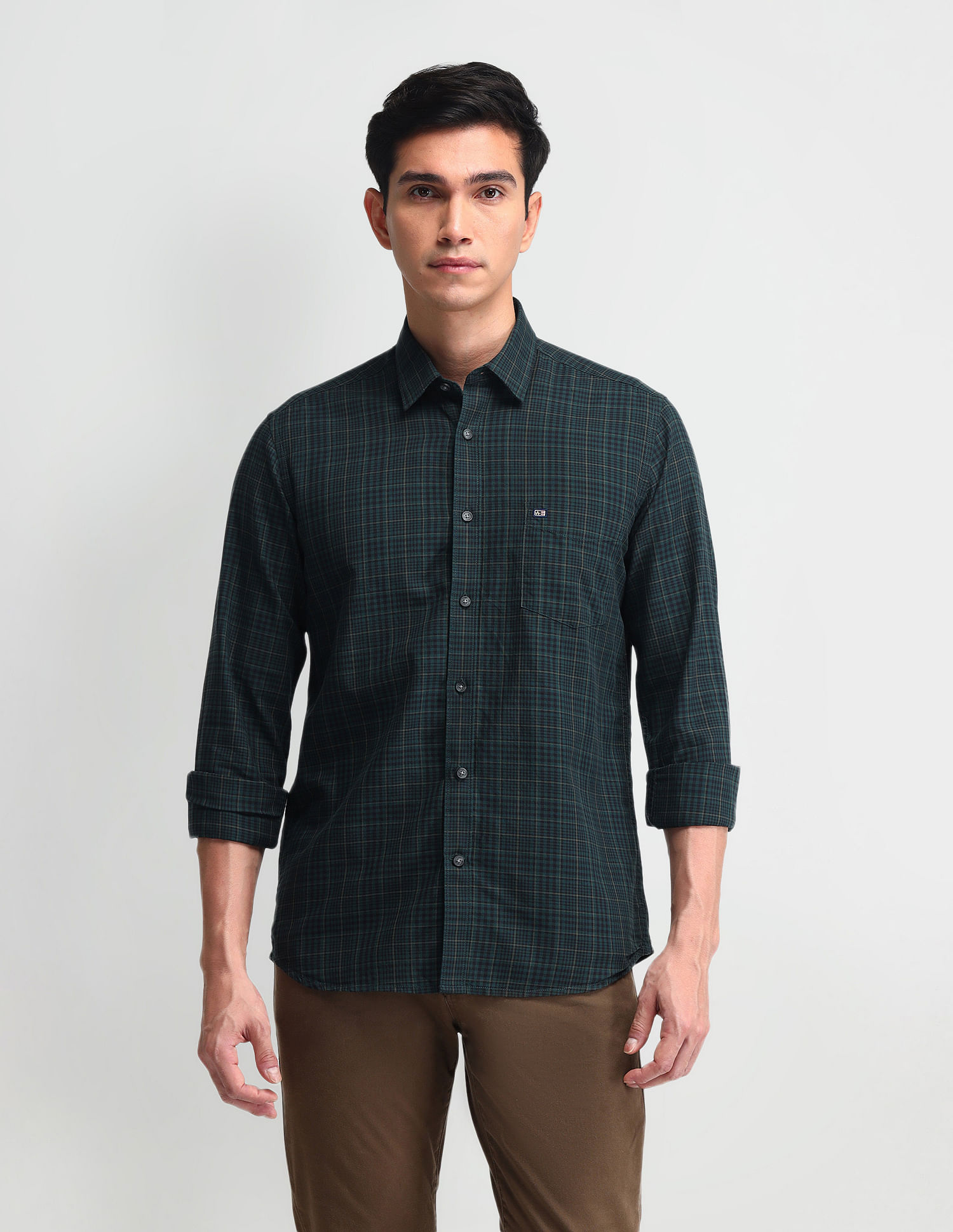 Arrow Sport Dupplin Checked Slim Fit Shirt