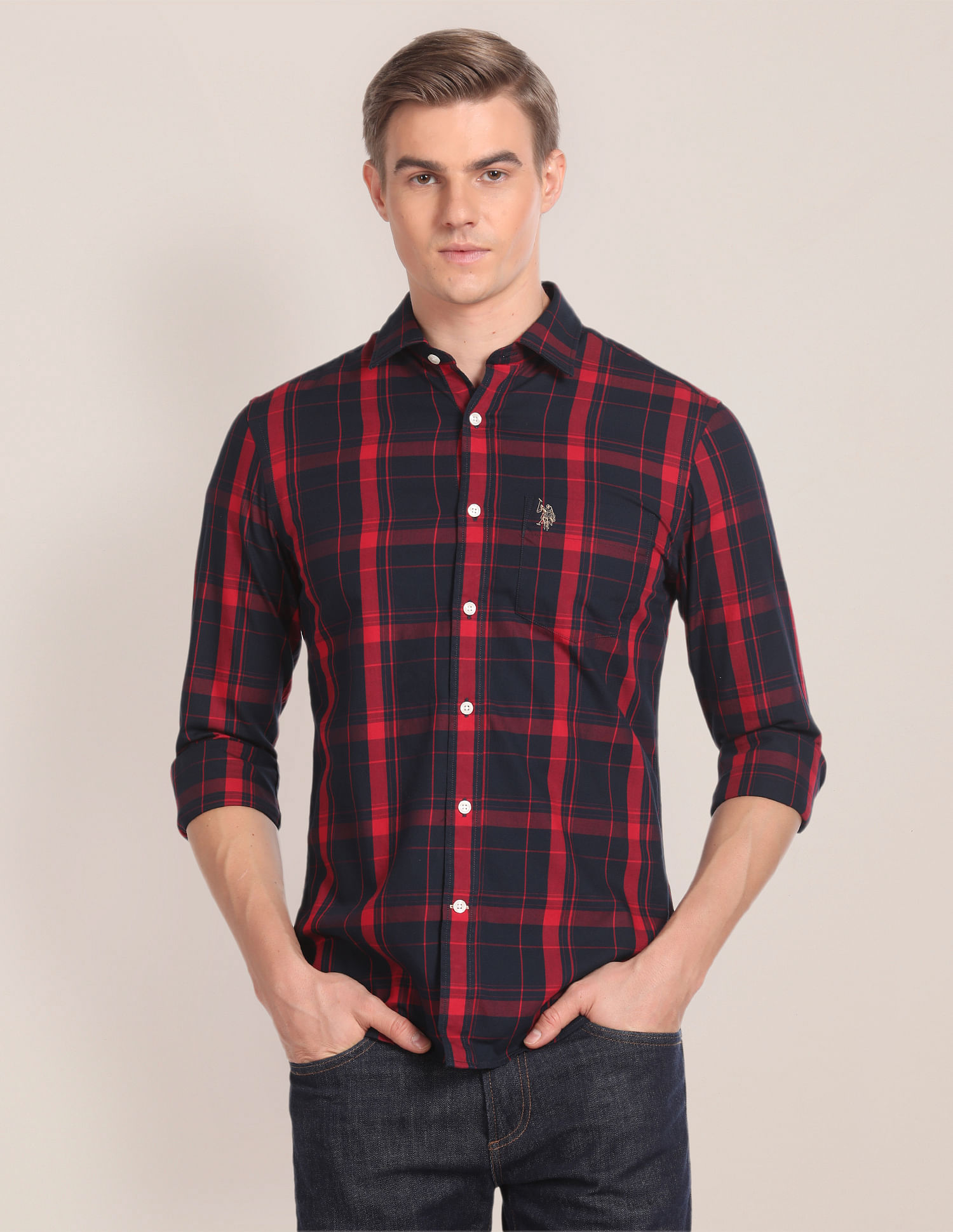 U.S. Polo Assn. Patterned Twill Tartan Check Shirt