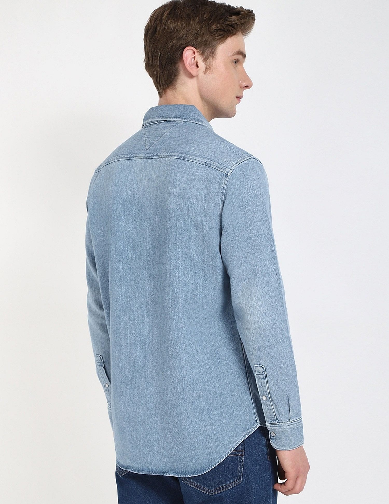 Tommy Hilfiger Solid Regular-Fit Cotton Shirt