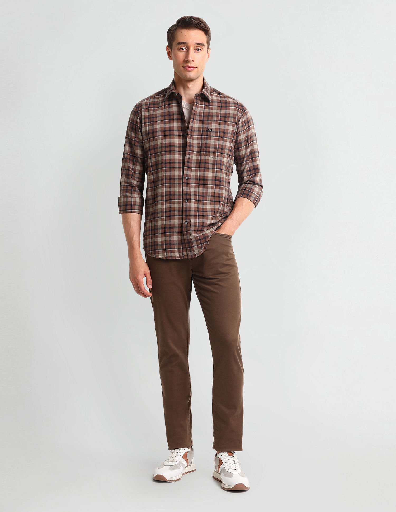Arrow Sport Tartan Checked Oxford Shirt