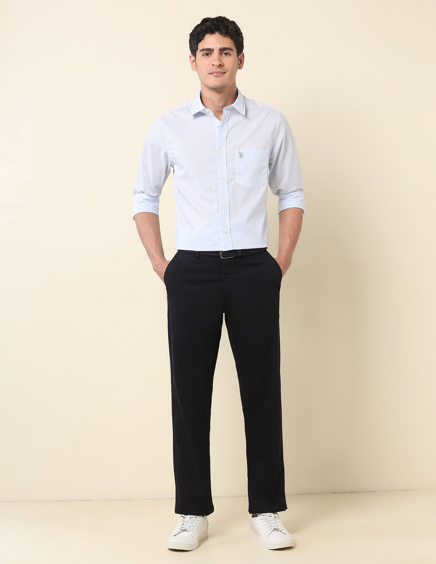 U.S. Polo Assn. Graph Checked Tailored Fit Shirt