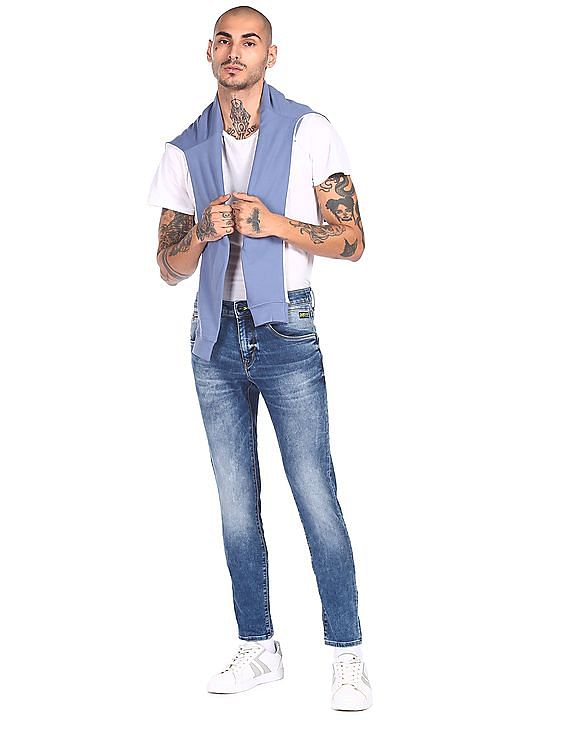 Flying Machine Jackson Skinny Fit Whiskered Jeans