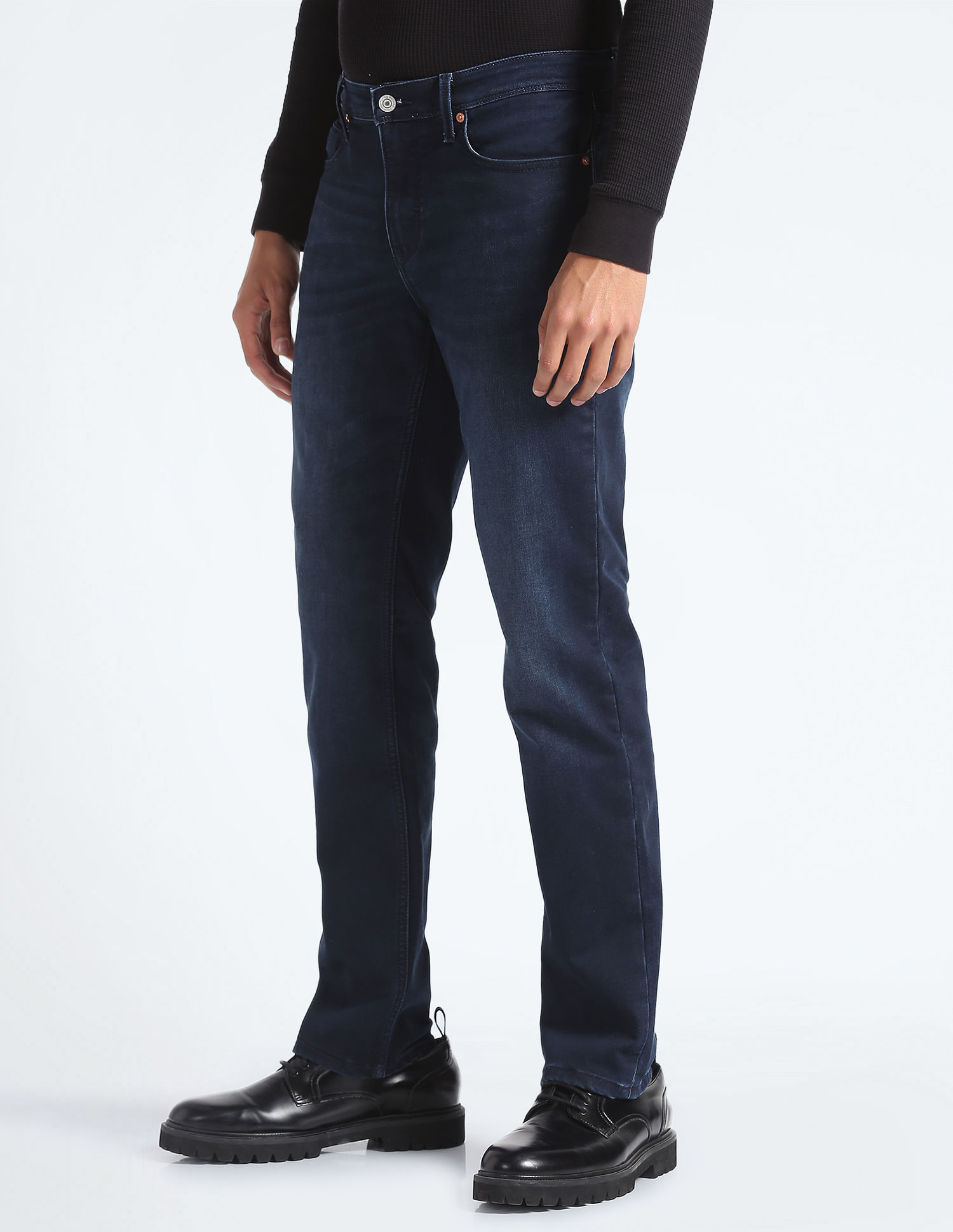 Flying Machine Freddie Slim Straight Distressed Jeans