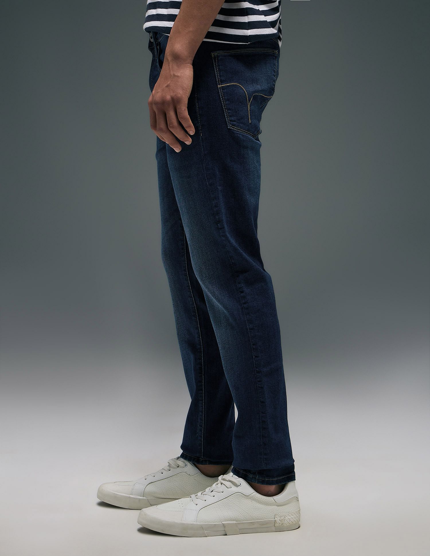 Flying Machine Jackson Super Skinny Fit Dark Washed Jeans