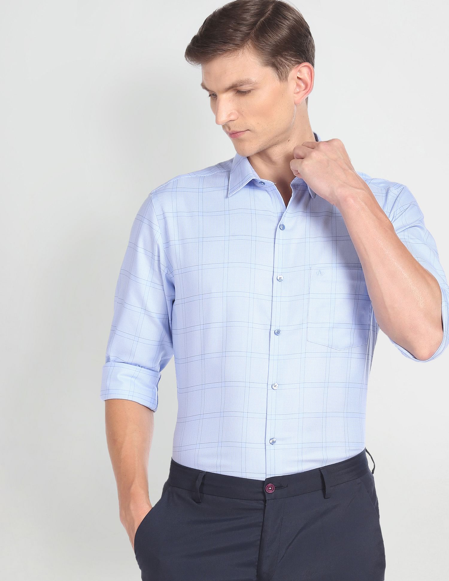 Arrow Outline Check Auto Press Shirt