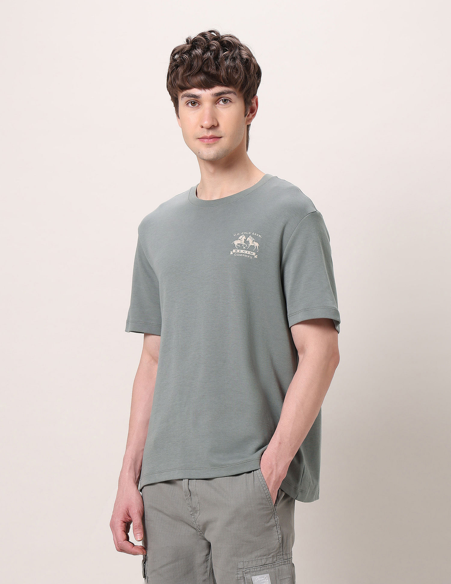 U.S. Polo Assn. Denim Co. Relaxed Fit Pure Cotton T-Shirt