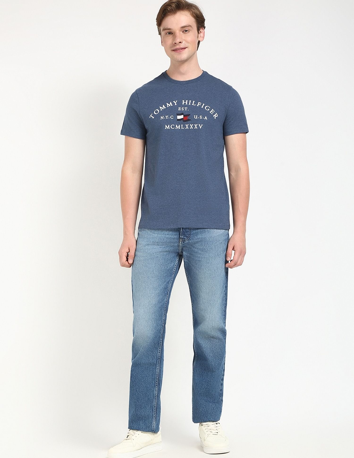 Tommy Hilfiger Embroidered Logo Regular-Fit Cotton T-Shirt