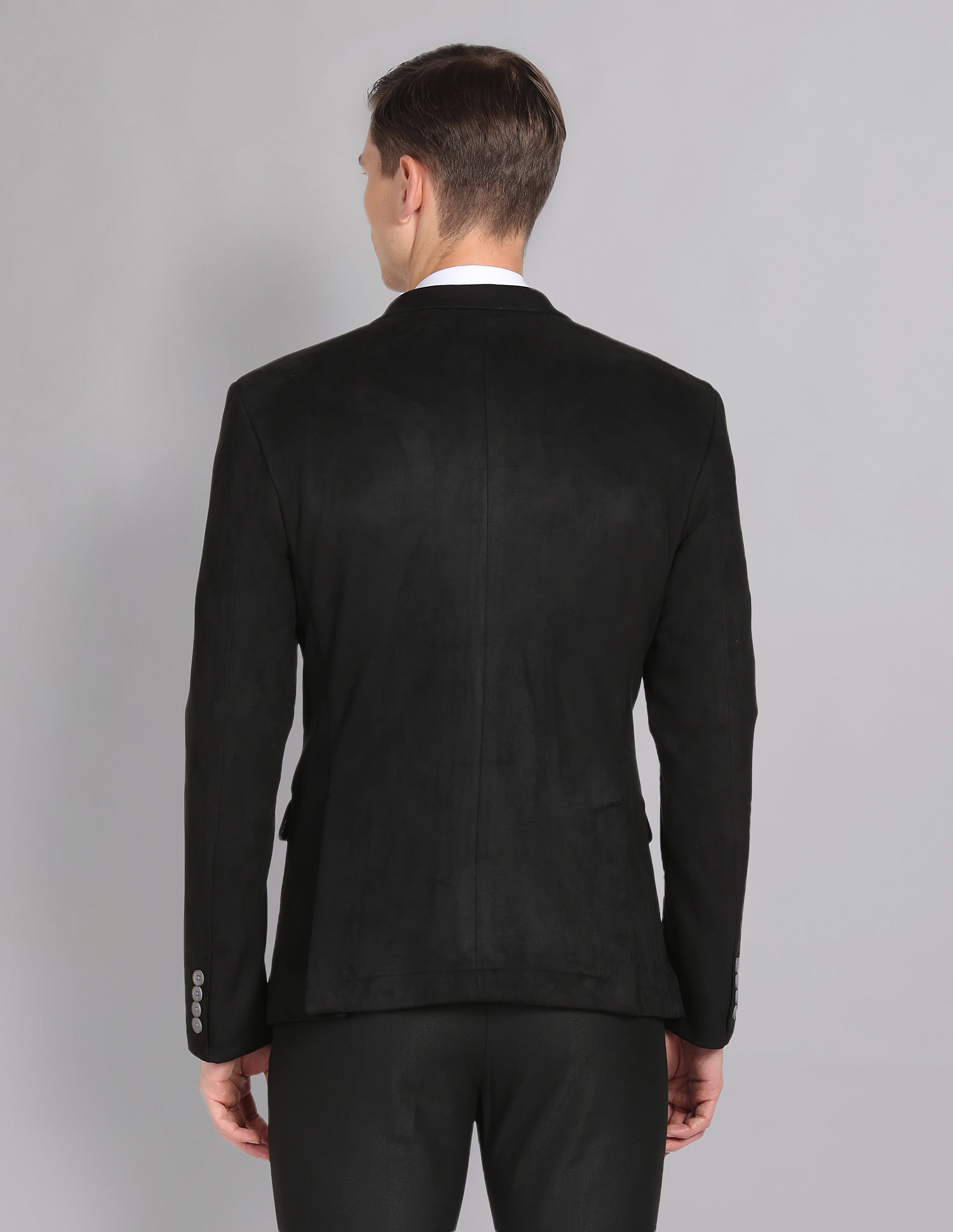 AD by Arvind Solid Performix Knit Blazer