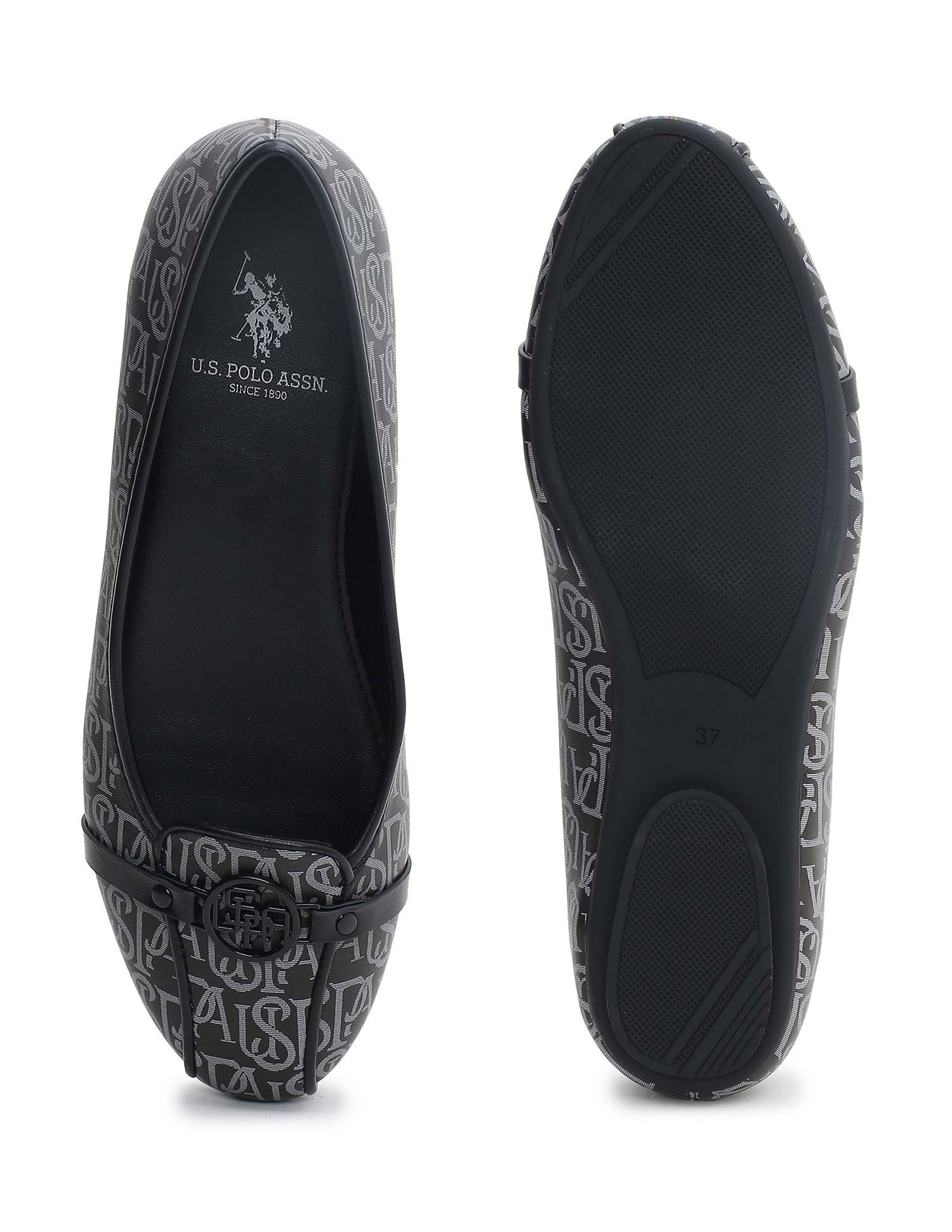 U.S. Polo Assn. Women Brand Print Alina Ballerinas