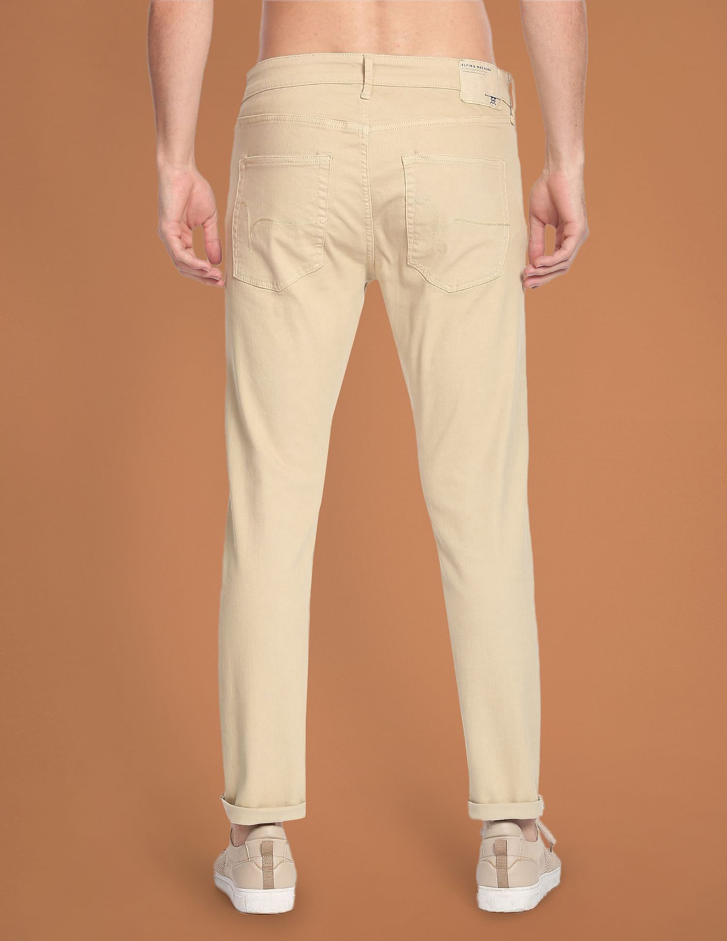 Flying Machine Slash Slim Tapered Clean Look Coloured Jeans