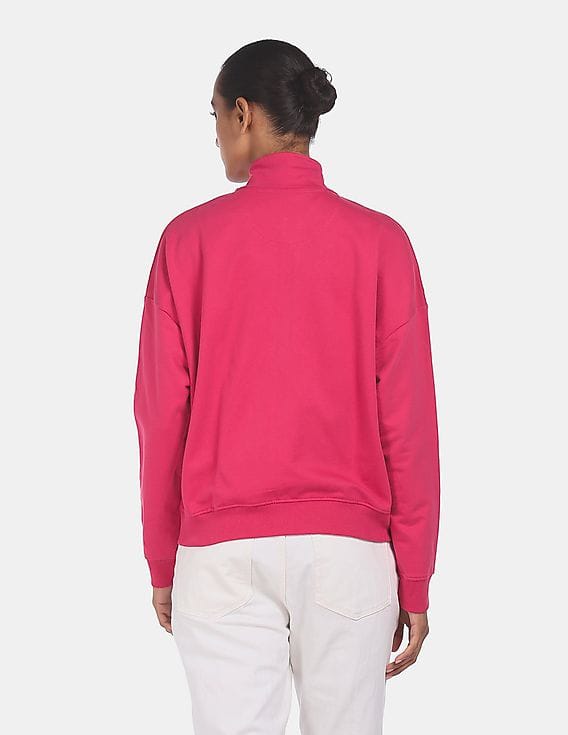 Buy Flying Machine Women Pink High Neck 
