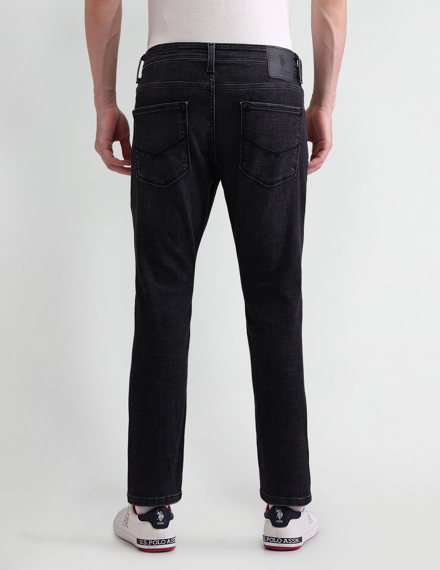 U.S. Polo Assn. Denim Co. Henry Tapered Cropped Black Jeans